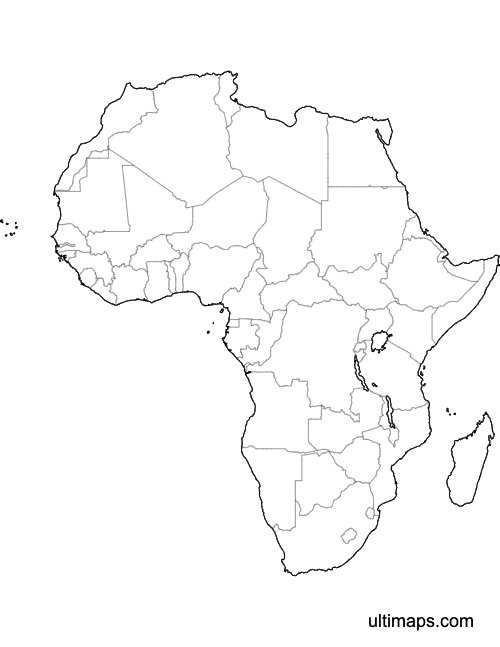 Preview of Blank Map of Africa (A4)