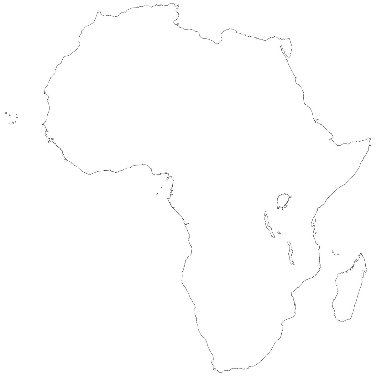 Outline Map of Africa