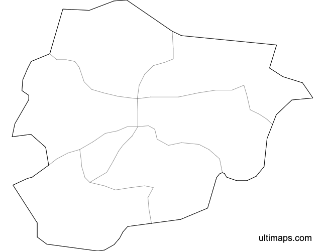 Preview of Blank Map of Andorra Parishes (A4)