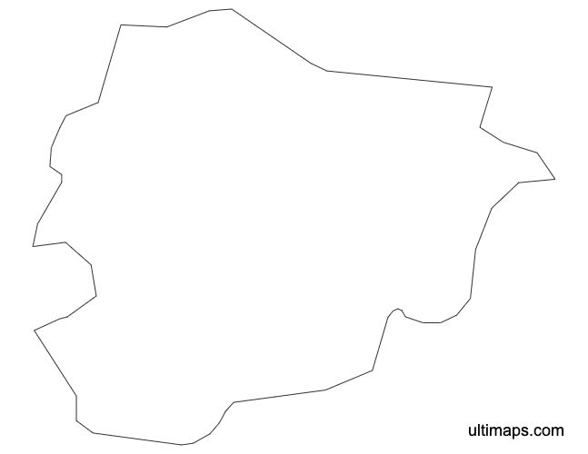 Preview of Outline Map of Andorra Parishes (A4)