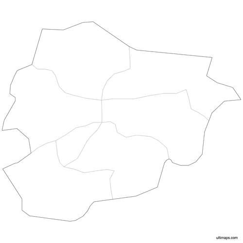 Preview of Outlined Map of Andorra Parishes