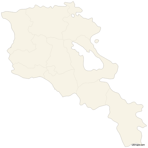 Preview of Blank Armenia Map with Provinces