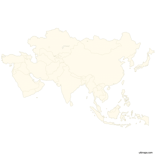 Preview of Blank Map of Asia