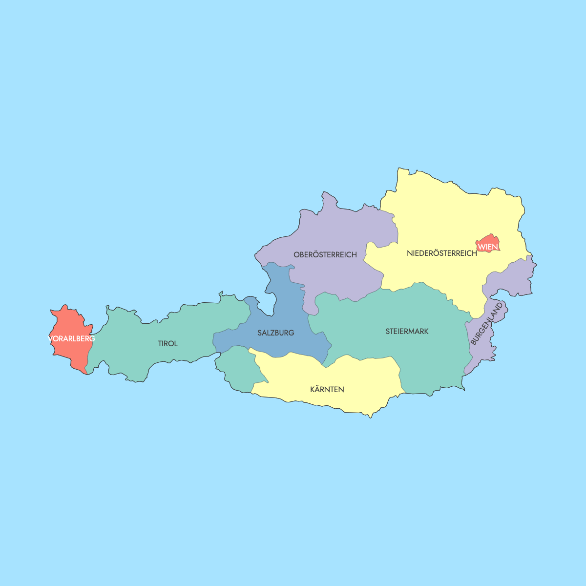 Map Of Austria States Explore Download Create Your Own Ultimaps