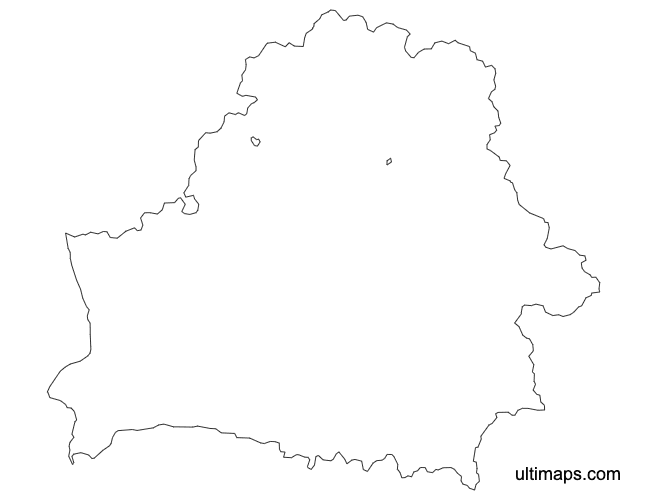 Preview of Outline Map of Belarus Regions (Letter)