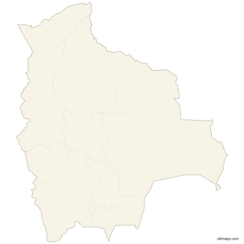 Preview of Vector Bolivia Map with Departments