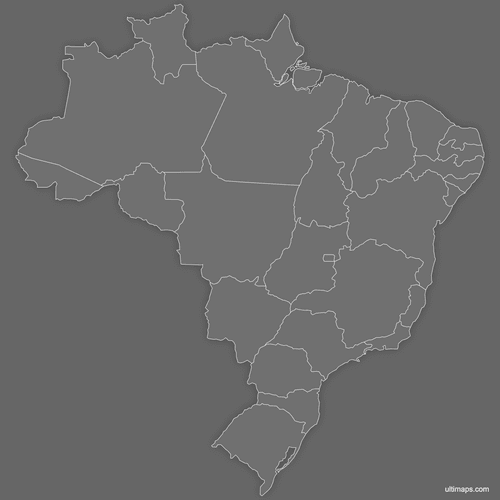 Preview of Blank Map of Brazil States (Dark)