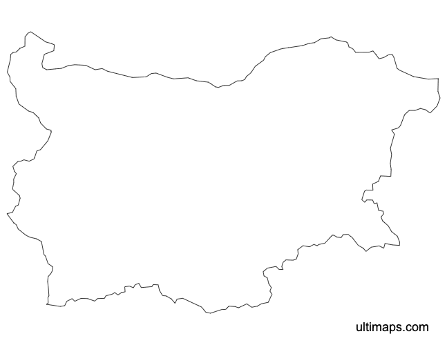 Preview of Outline Map of Bulgaria — Provinces (Letter)