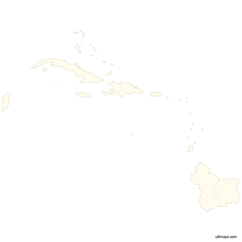 Preview of Blank Map of Caribbean Countries