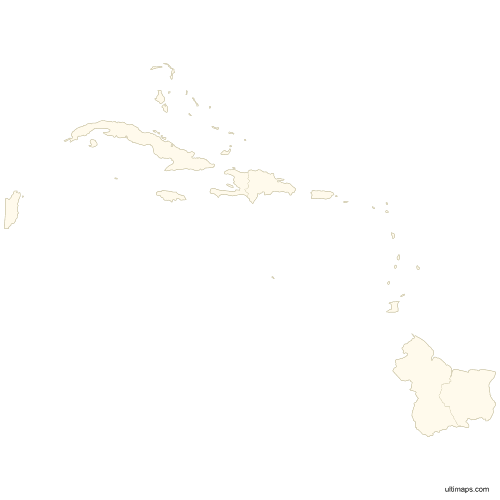 Preview of Vector Map of Caribbean Countries