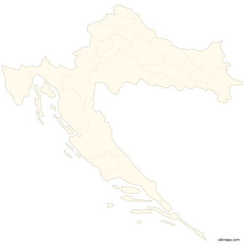 Preview of Vector Map of Croatia Counties