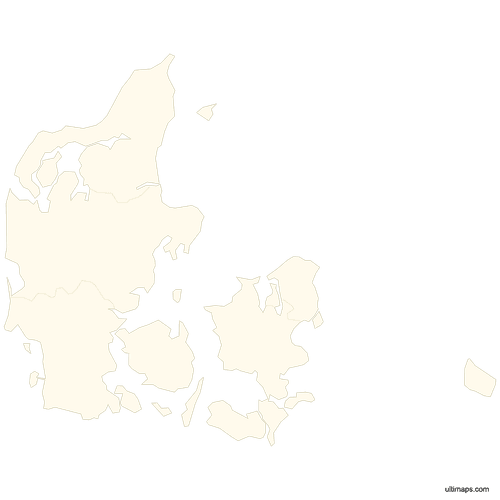 Preview of Blank Map of Denmark Regions