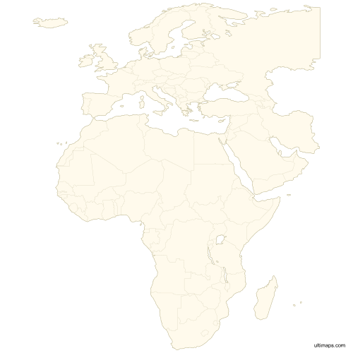 Preview of Vector Map of EMEA Countries