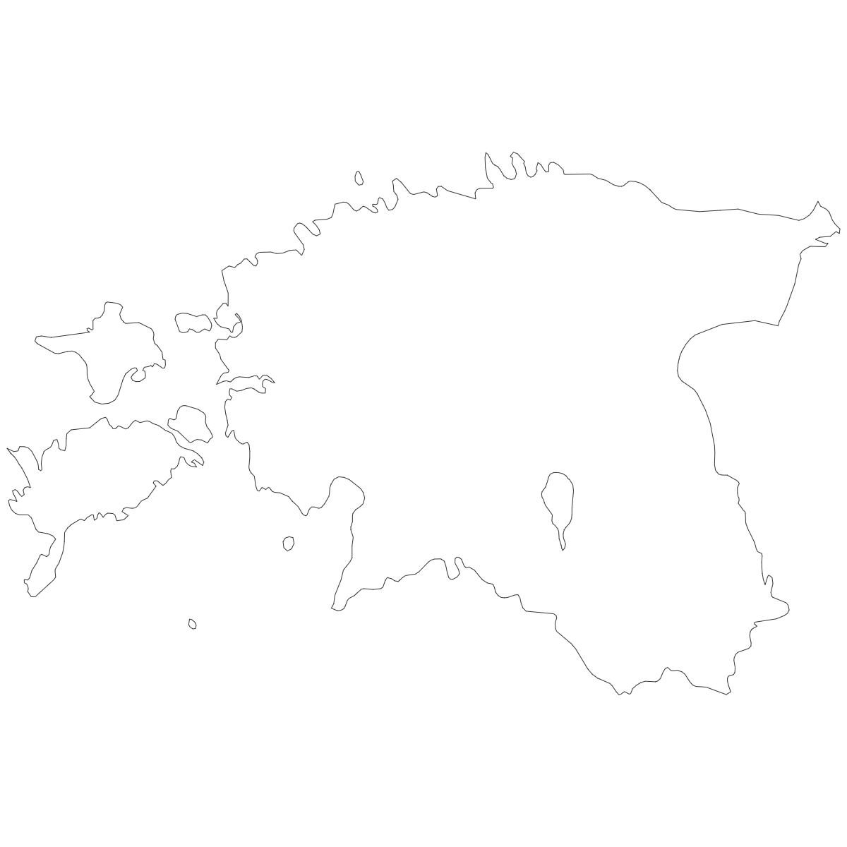Outline map of Estonia