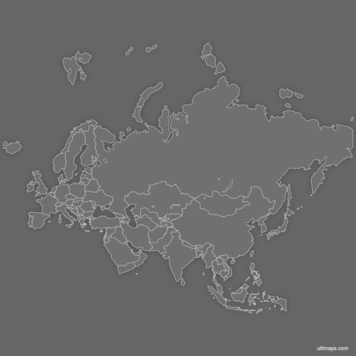 Preview of Blank Map of Eurasia (Dark)