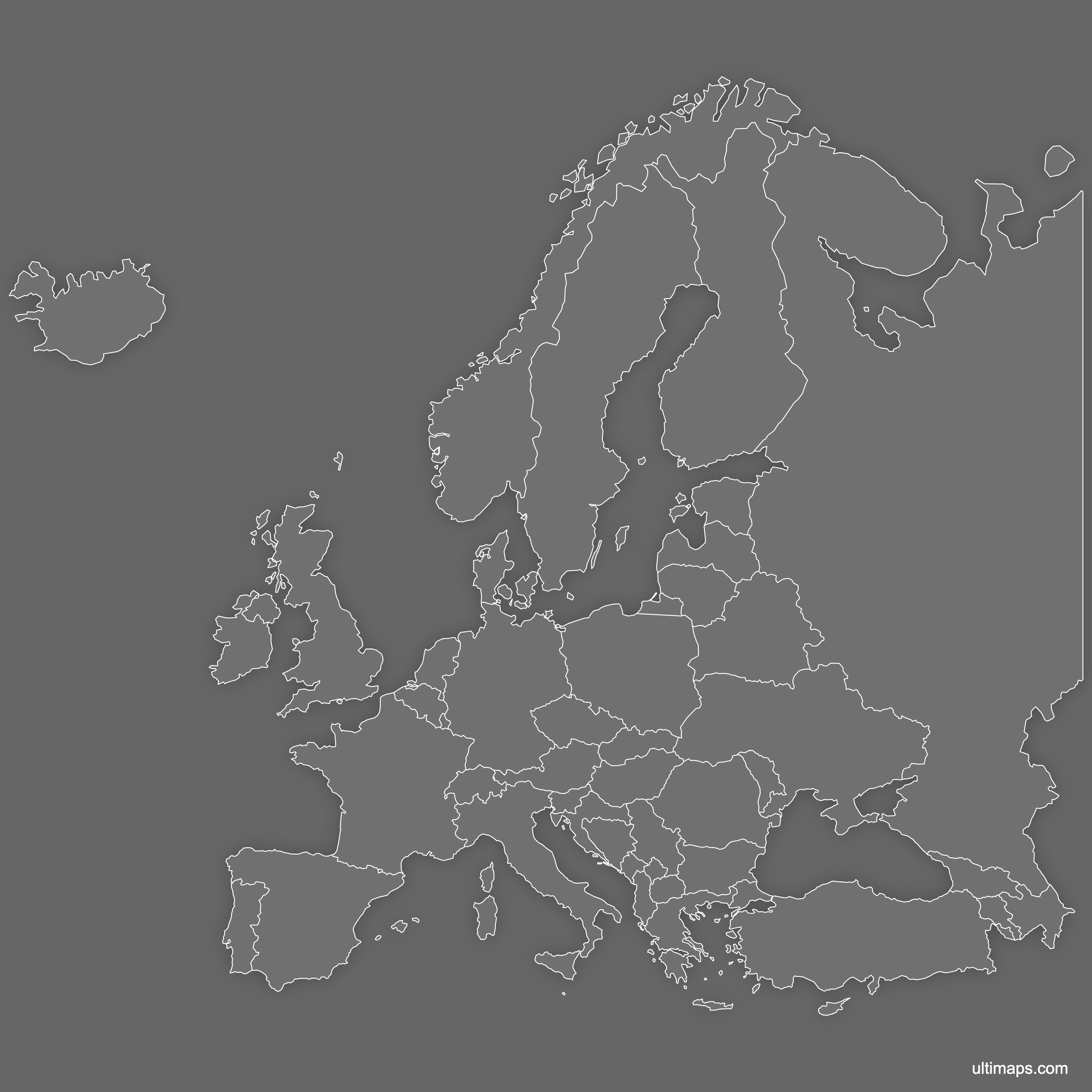 Printable Blank Outline Map Europe Europe Political Map Outline
