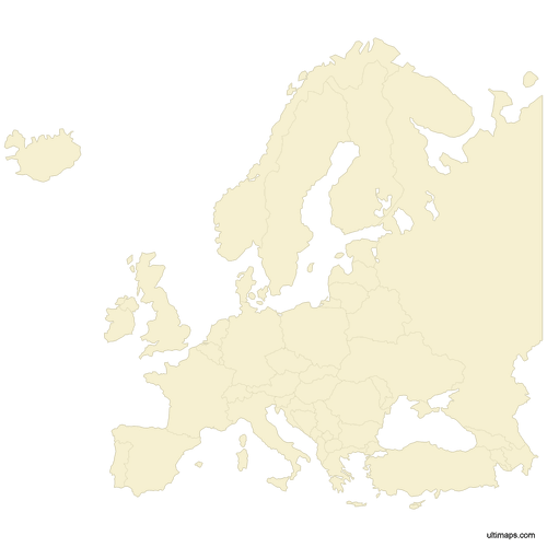 Preview of Vector Map of Europe Countries