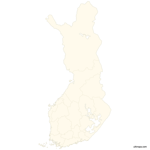 Preview of Blank Map of Finland Regions