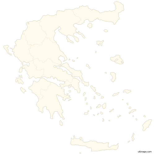 Preview of Vector Map of Greece Regions