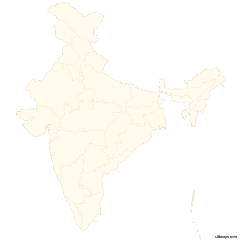 Preview of Blank Map of India