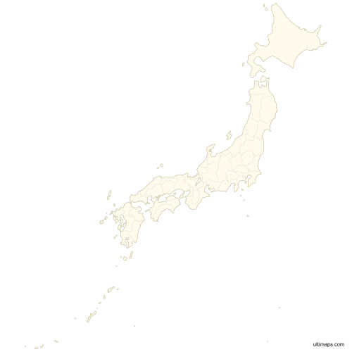 Preview of Vector Map of Japan Prefectures