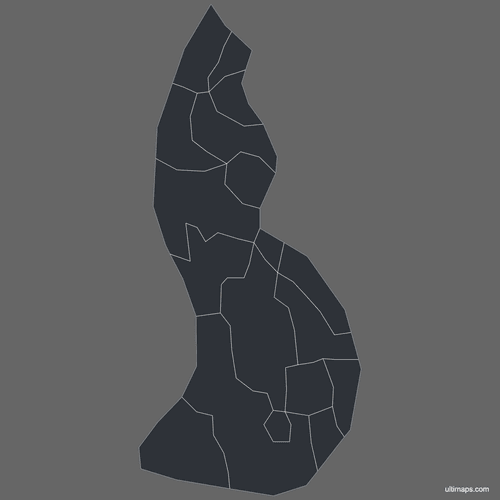 Preview of Blank Liechtenstein Map with Municipalities (Dark)