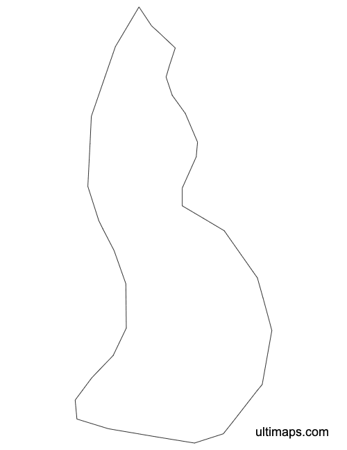 Preview of Outline Liechtenstein Map with Municipalities (Letter)