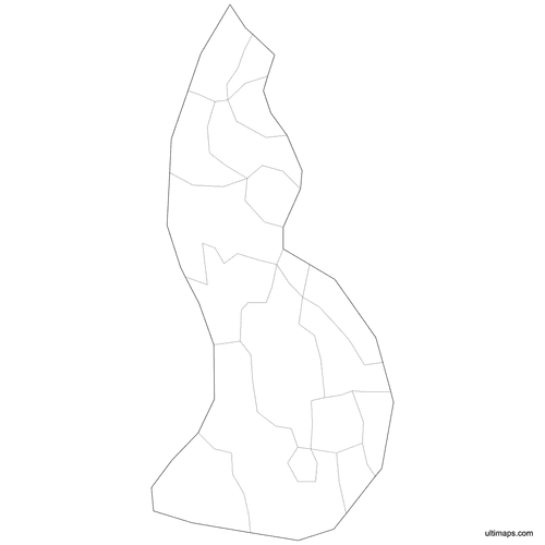 Preview of Outlined Liechtenstein Map with Municipalities