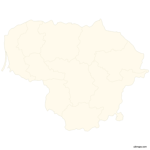 Preview of Blank Map of Lithuania Counties