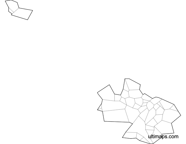 Preview of Blank Malta Map with Local Councils (A4)