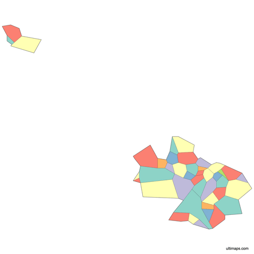Preview of Colored Malta Map with Local Councils