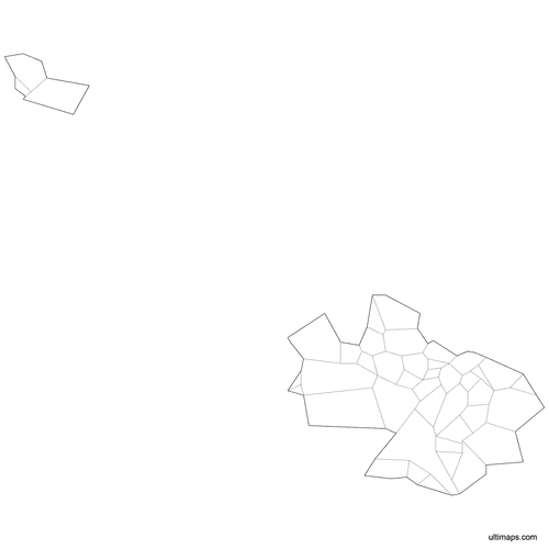 Preview of Outlined Malta Map with Local Councils