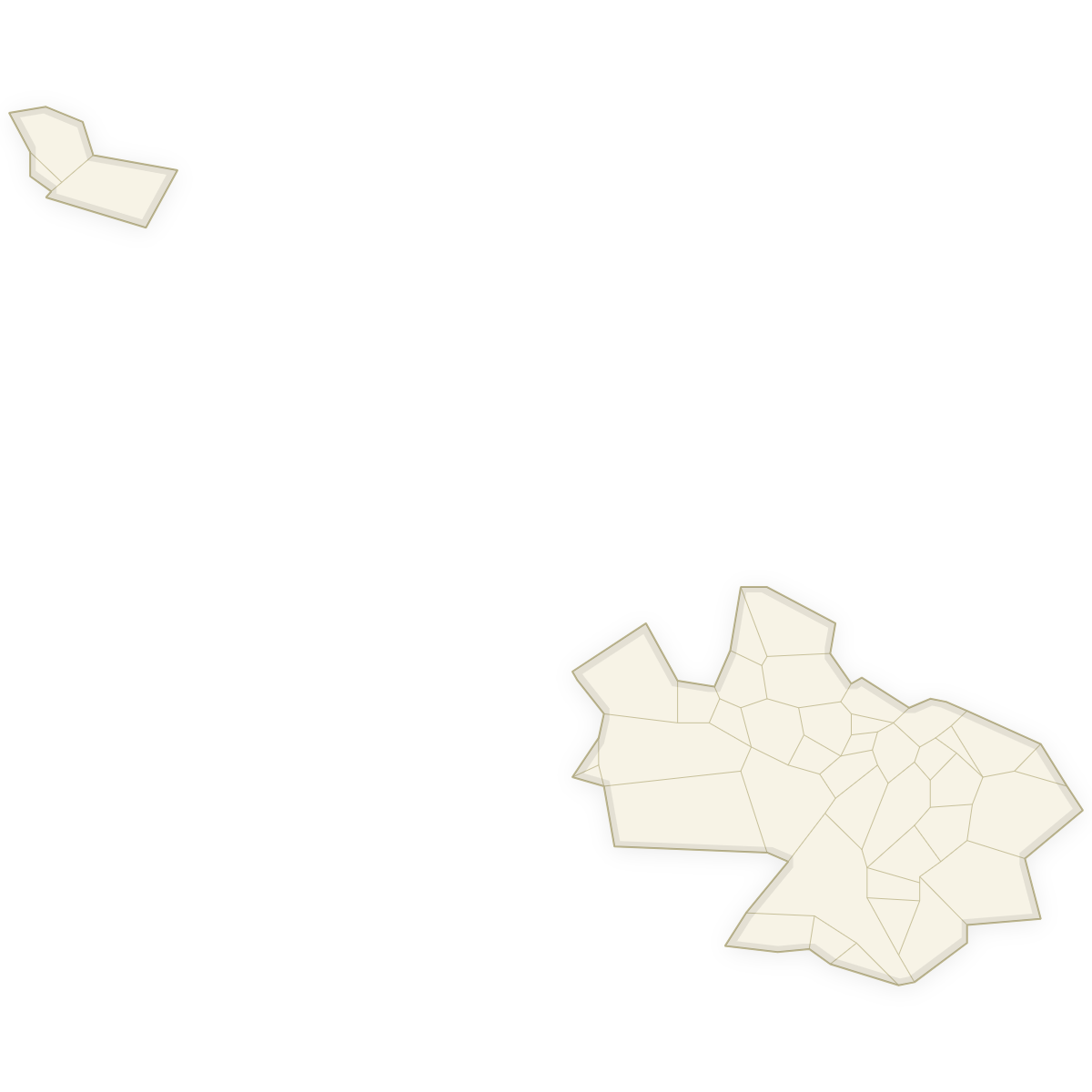 Blank map of Malta with Local Councils