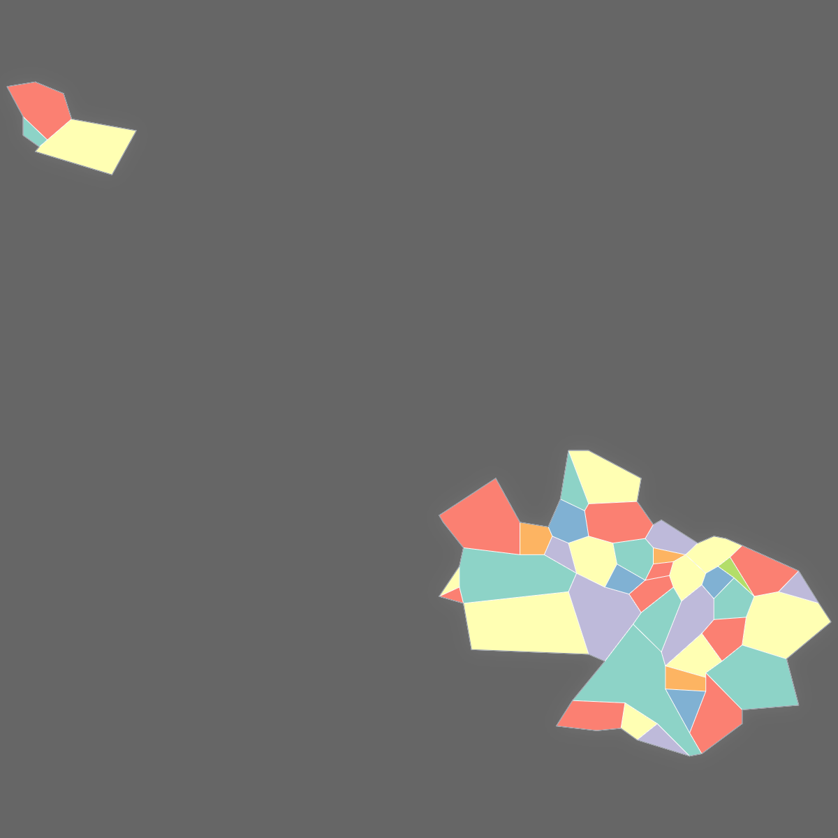 Dark themed map of Malta with Local Councils