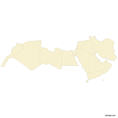 Preview of Vector Map of MENA Countries