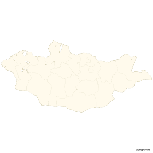Preview of Vector Map of Mongolia Provinces