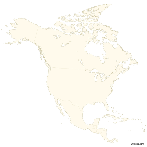 Preview of Blank Map of North America