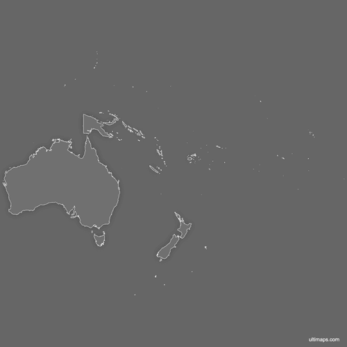 Preview of Blank Map of Oceania (Dark)