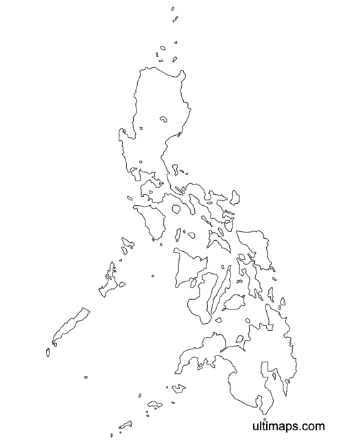 Preview of Outline Map of Philippines Provinces (Letter)