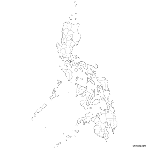 Preview of Outlined Map of Philippines Provinces