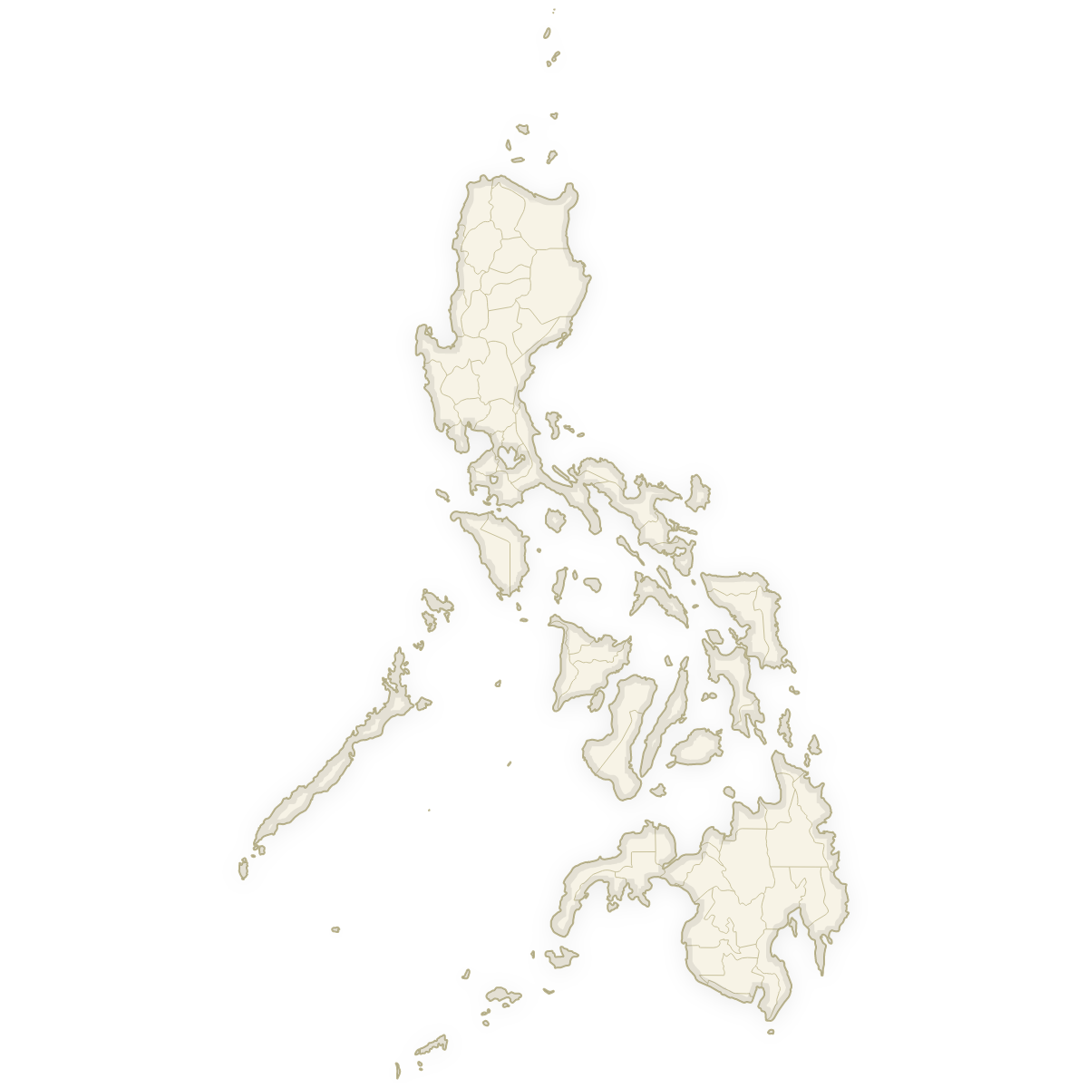 Blank map of the Philippines with Provinces