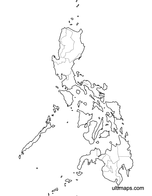 Preview of Blank Map of Philippines Regions (A4)