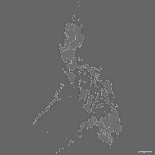 Preview of Blank Map of Philippines Regions (Dark)