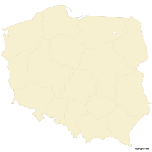Preview of Vector Map of Poland Provinces