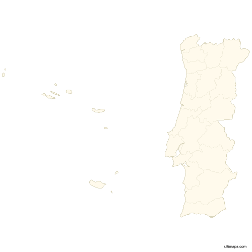 Preview of Vector Map of Portugal Districts