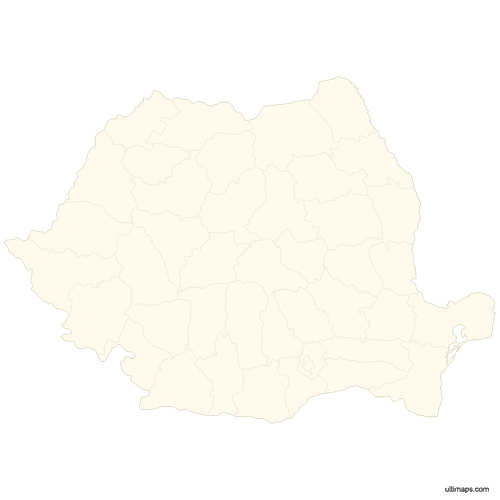 Preview of Blank Map of Romania Counties