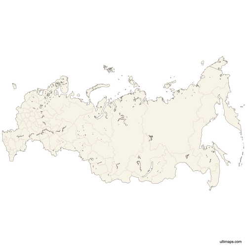 Preview of Blank Russia Map with Federal Subjects