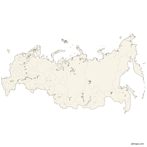 Preview of Vector Russia Map with Federal Subjects