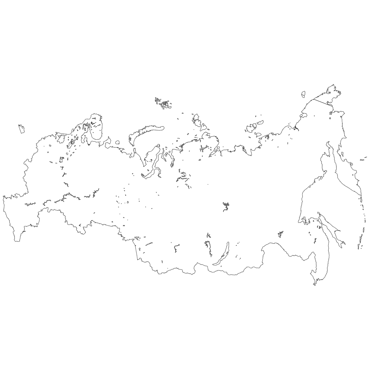 Outline map of Russia
