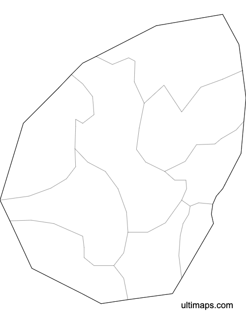 Preview of Blank San Marino Map with Castelli (Letter)